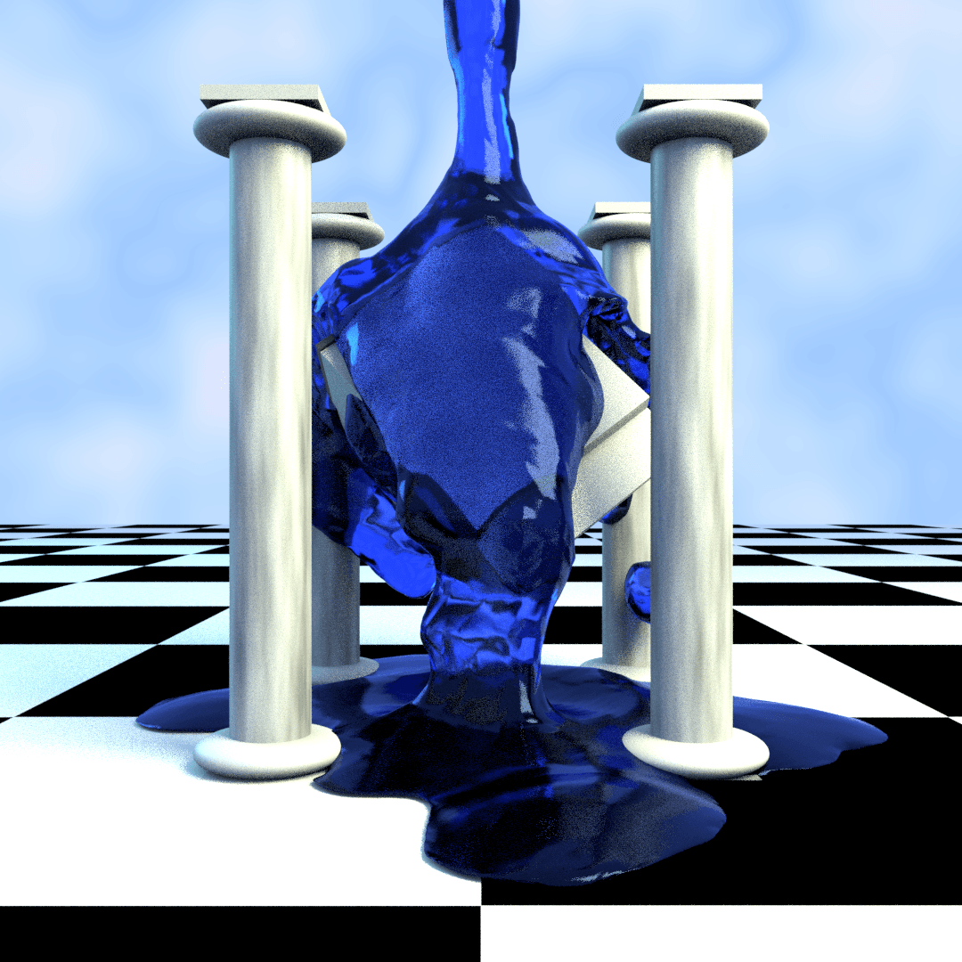 Playing with fluid sim in Blender